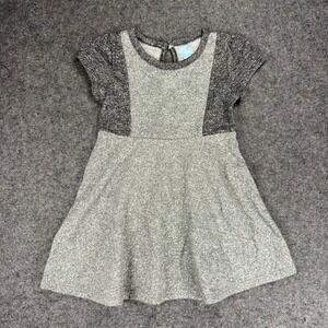 Baby Gap Gray Knit Dress Toddler Girl Short Sleeve Casual Skater 3 Yrs